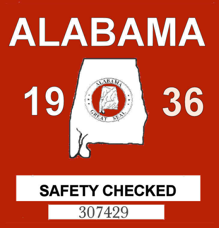 (image for) 1936 Alabama inspection sticker